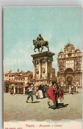 Venedig_Venezia Monumento a Colleoni Litho Werbung Loeflunds Pr?parate Venedig Venezia