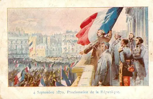 Politik Paris Proclamation de la Republique 4 Septembre 1870 