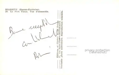 Biarritz_Pyrenees_Atlantiques Vue d ensemble vieux port Biarritz_Pyrenees