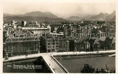 Grenoble Vue generale et Pont Marius Gontard Alpes Grenoble