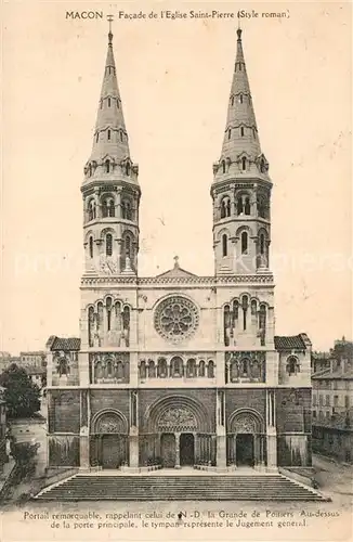 Macon_Saone et Loire Eglise Saint Pierre style roman Macon Saone et Loire