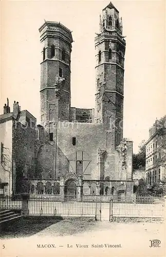 Macon_Saone et Loire Vieux Eglise Saint Vincent Macon Saone et Loire