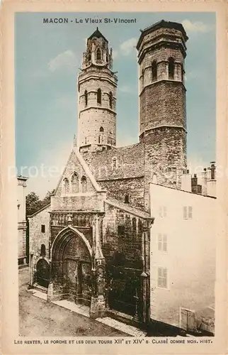 Macon_Saone et Loire Vieux Eglise Saint Vincent Macon Saone et Loire