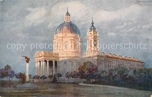 Torino Basilica di Superga Kuenstlerkarte Torino