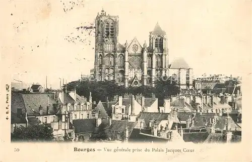 Bourges Vue generale prise du Palais Jacques Coeur Cathedrale Bourges