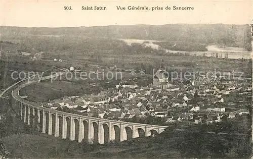 Saint Satur Vue generale prise de Sancerre Viaduc Saint Satur