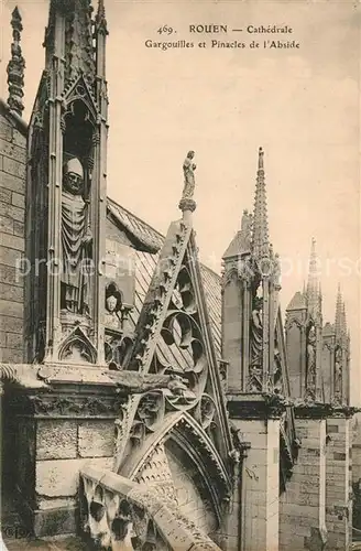 Rouen Cathedrale Gargouilles et Pinacles de l Abside Rouen