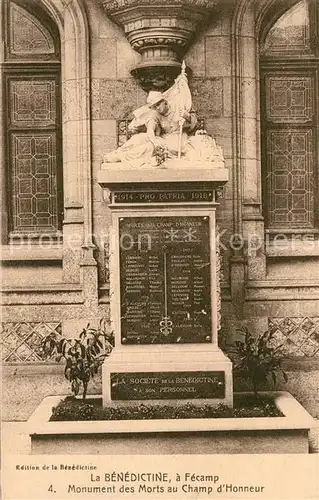 Fecamp La Benedictine Monument des Morts au Champ d Honneur Fecamp
