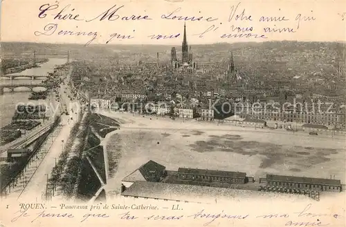 Rouen Panorama pris de Sainte Catherine Rouen