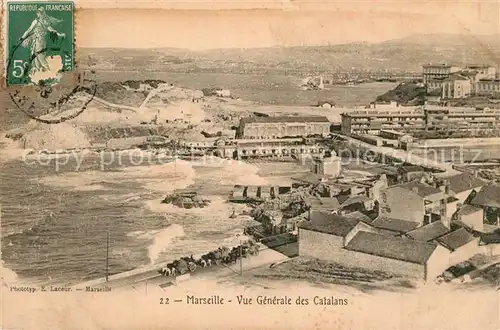 Marseille_Bouches du Rhone Vue generale des Catalans Cote d Azur Marseille