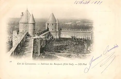 Carcassonne La Cite Interieur des Remparts Carcassonne