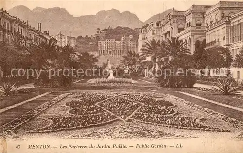 Menton_Alpes_Maritimes Les Parterres du Jardin Public Menton_Alpes_Maritimes