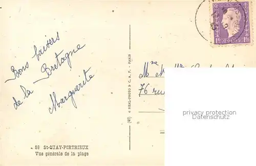 Saint Quay Portrieux Vue generale de la plage Saint Quay Portrieux