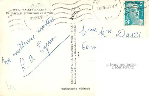 Sainte_Maxime_sur_Mer_Var La plage promenade et la ville Sainte_Maxime_sur_Mer_Var