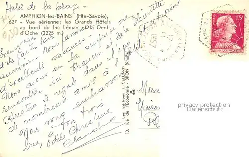 Amphion Grands Hotels Lac Leman Dent d Oche vue aerienne Amphion