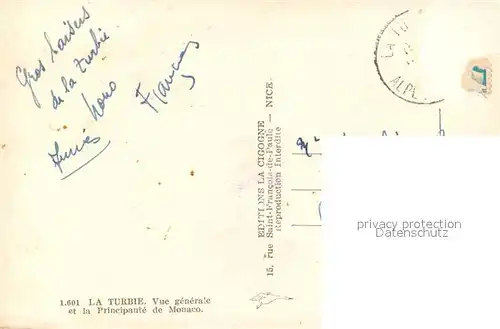 La_Turbie Vue generale et la Principaute de Monaco Cote d Azur La_Turbie