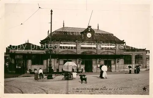 Bordeaux La Gare de l Etat Bahnhof Bordeaux