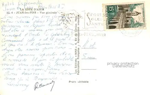 Juan les Pins Vue generale Plage Promenade Cote d Azur Juan les Pins