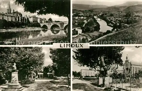 Limoux Pont Neuf Eglise les Trois Ponts Ile de Sournies Institution Agricole Saint Joseph Limoux