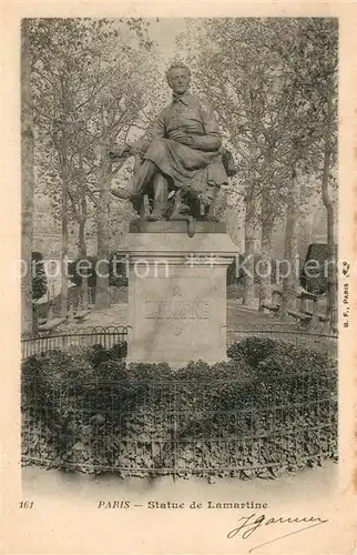 Paris Statue de Lamartine Paris