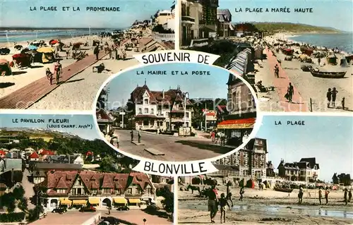 Blonville sur Mer La Plage La Promenade Maree Haute Le Pavillon Fleuri La Poste Blonville sur Mer