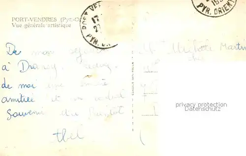 Port Vendres Vue generale artistique Port Vendres