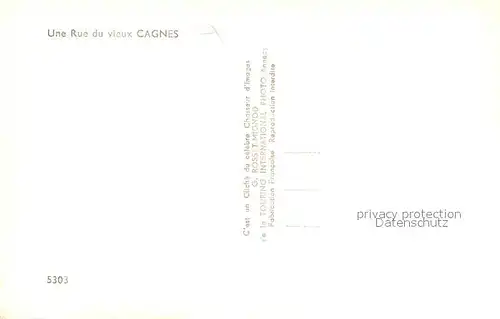 Cagnes sur Mer Une Rue du vieux Cagnes Cagnes sur Mer