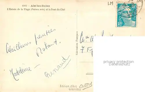 Aix les Bains Entree de la Plage et la Dent du Chat Aix les Bains