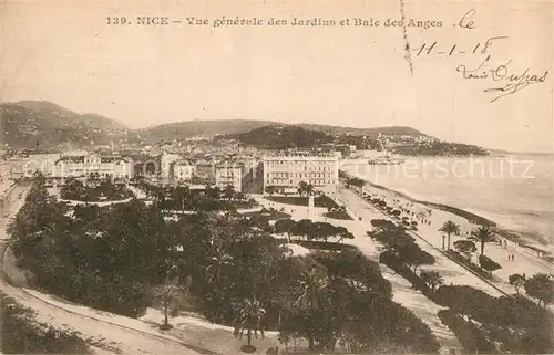 Nice_Alpes_Maritimes Vue generale des Jardins et Baie des Anges Nice_Alpes_Maritimes