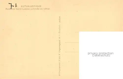 Autun Fontaine Saint Lazare Autun