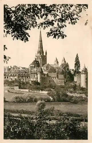 Autun Vue vers la Cathedrale Autun