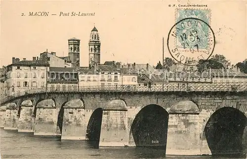 Macon_Saone et Loire Pont St Laurent Macon Saone et Loire