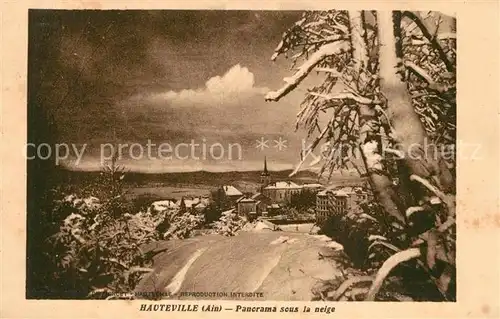 Hauteville Lompnes Panorama sous la neige Hauteville Lompnes