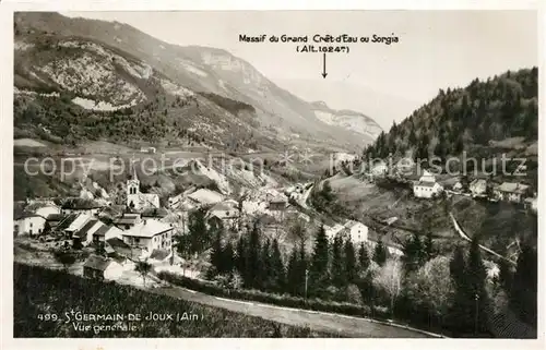 Saint Germain de Joux Vue generale Massif du Grand Cret dEaur ou Sorgia Saint Germain de Joux