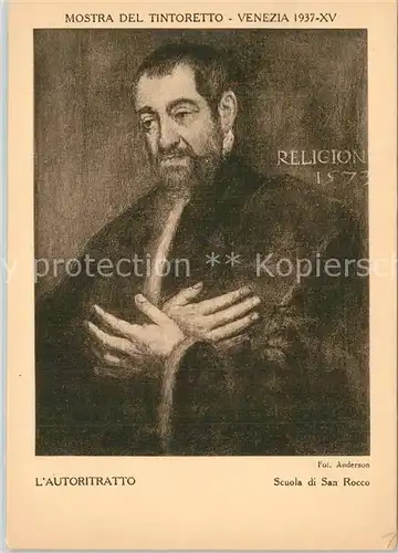 Venezia_Venedig Mostra del Tintoretto Autoritratto Scuola di San Rocco Venezia Venedig