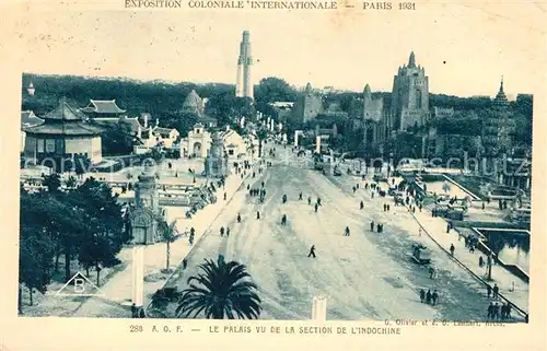 Exposition_Coloniale_Internationale_Paris_1931 Palais vu de la Section de l Indochine 