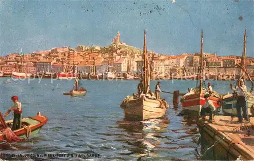 Verlag_Tucks_Oilette_Nr. 9 Serie 948 Marseille Vieux Port Notre Dame de la Garde  