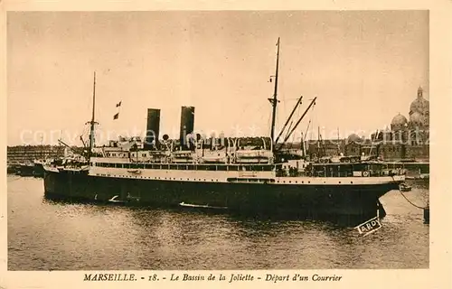 Dampfer_Oceanliner Courrier Marseille Bassin de la Joliette  