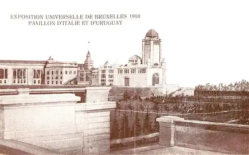 Exposition_Universelle_Bruxelles_1910 Pavillon d Italie et d Uruguay  