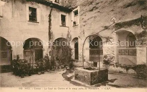 Cimiez Cour du Cloitre et vieux puits du Monastere Cimiez