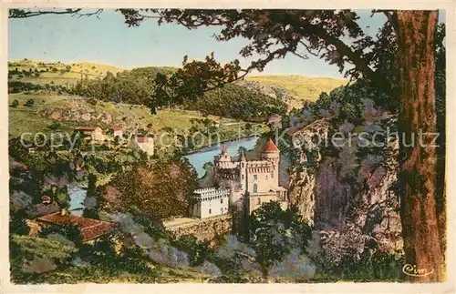 Balbigny Chateau de la Roche Dessin Kuenstlerkarte Balbigny