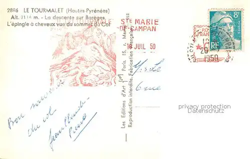 Campan Col du Tourmalet Gebirgspass Pyrenaeen Campan