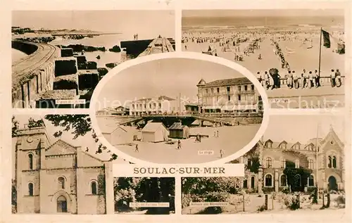 Soulac sur Mer Digues aux Arros Plage Eglise Abbaye Soulac sur Mer