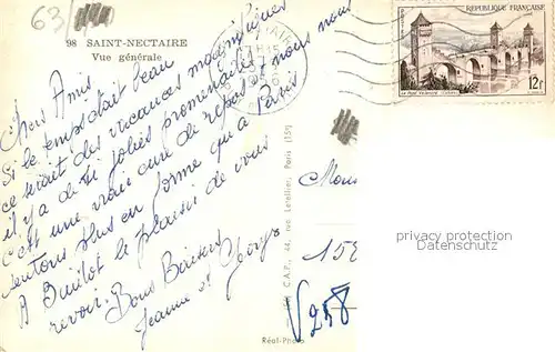 Saint Nectaire_Puy_de_Dome Vue generale et les Montagnes Saint Nectaire_Puy