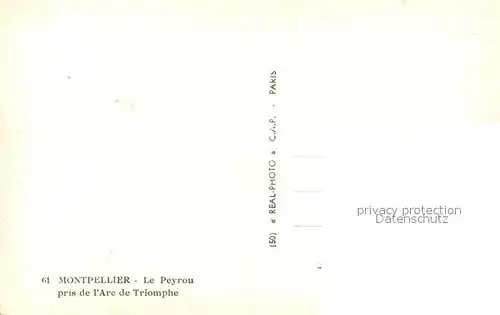 Montpellier_Herault Le Peyrou prise de l Arc de Triomphe Montpellier Herault