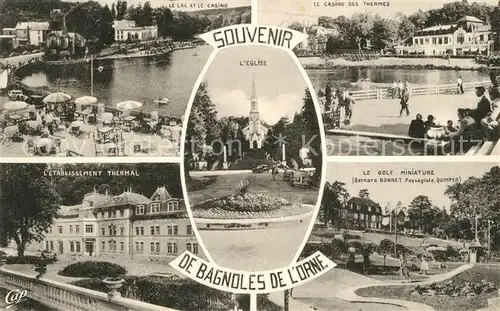 Bagnoles de l_Orne Lac Casino Etablissement Thermal Golf Miniature Eglise Bagnoles de l_Orne