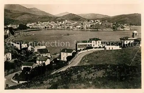 Banyuls sur Mer Vue generale de la baie et Route de Cerbere Banyuls sur Mer