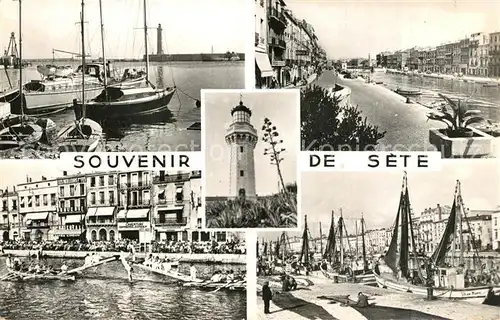 Sete_Cette Souvenir de la ville Port Bateaux Phare Canal 