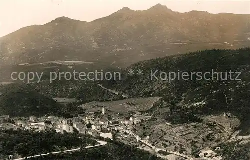 Le_Perthus Vue generale Frontiere d Espagne Chaine des Pyrenees Le_Perthus