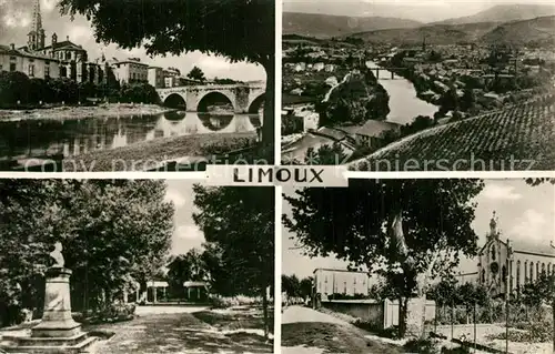 Limoux Pont Neuf Eglise Trois Ponts Ile de Sournies Institution Agricole Saint Joseph Limoux